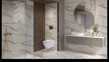 Πώς μπορώ να χρησιμοποιήσω το μάρμαρο στο μοντέρνο σχεδιασμό μπάνιου για μια πολυτελή εμφάνιση;